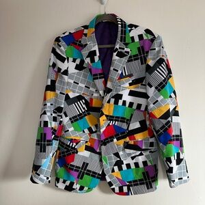OppoSuits Geometric Men's Blazer, Size 38